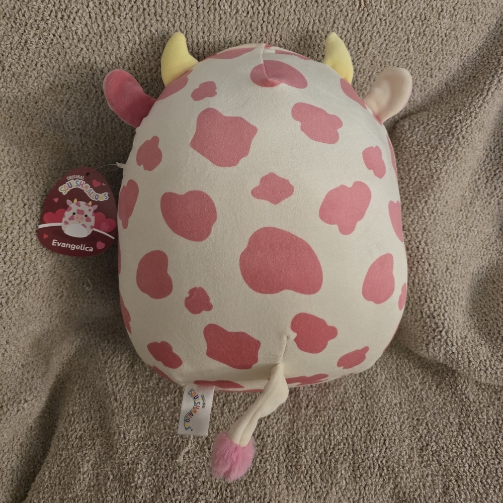 *LIMITED EDITION* ORIGINAL SQUISHMALLOWS Evangelica Valentine's Day Pink Cow - Picture 2 of 6